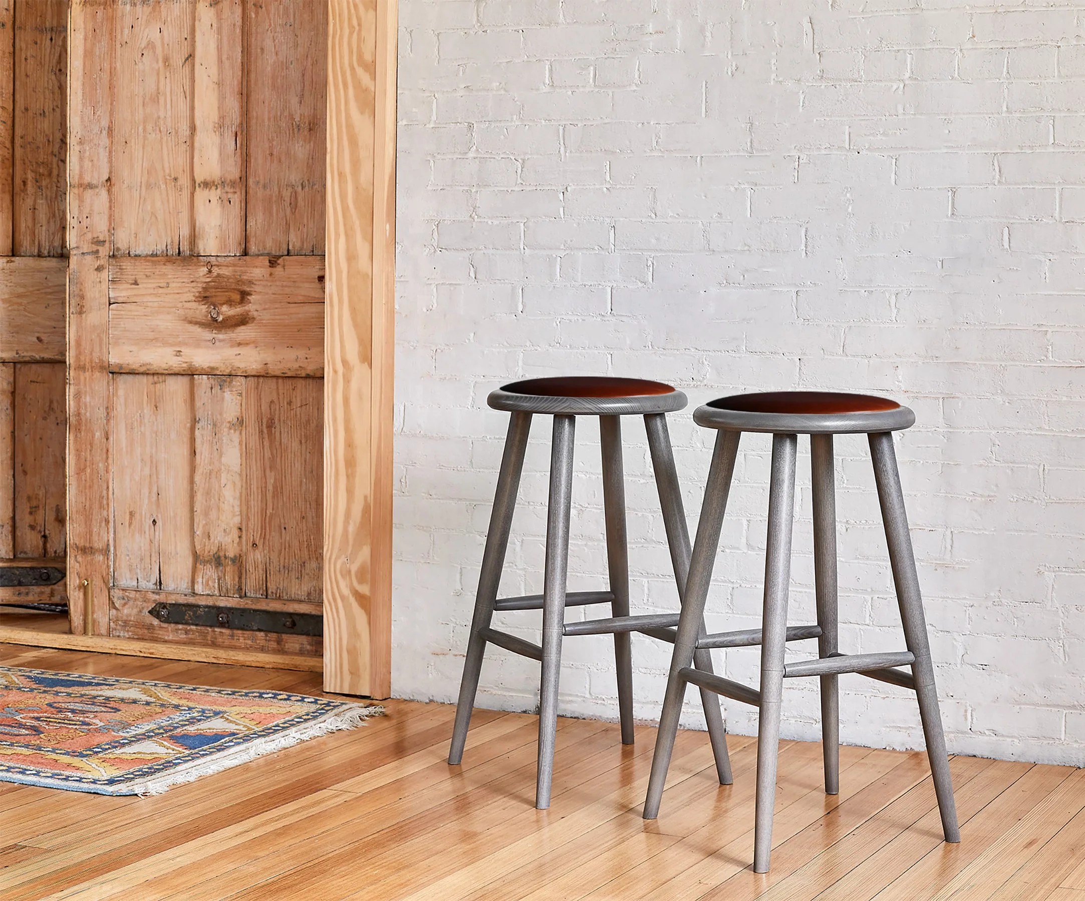 Upholstered Colt Round Stool - 29 | O&G Studio